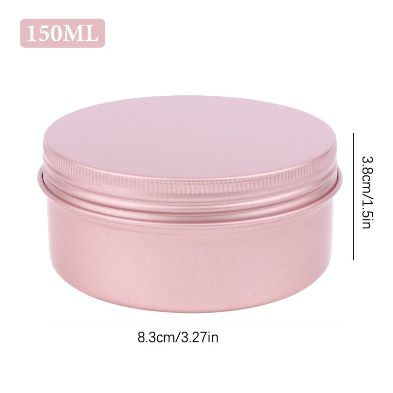 Refillable Tin Jars 5–180ml | Screw Lid Cream & Lip Balm Pots Cosmetic Tin Jars Qst 150ml
