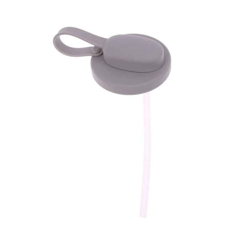 Reusable Silicone Soda Can Cover with Straw – BPA-Free Lid Silicone Can Cover Qst Gray