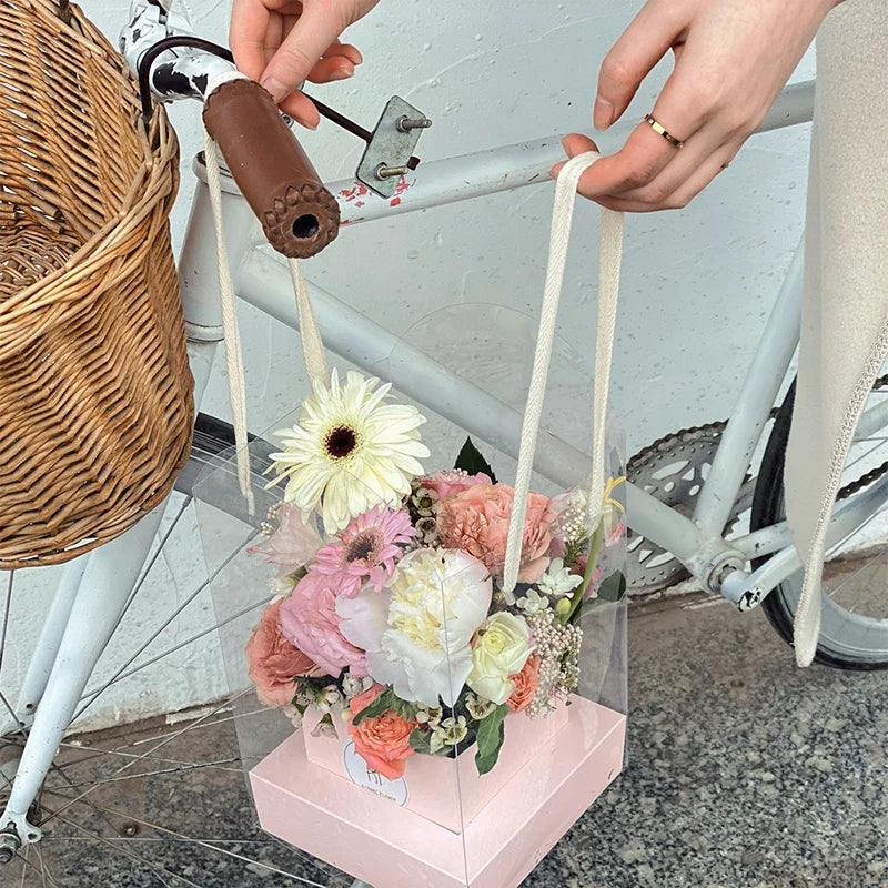 Rose Flower Hand Packaging Box – Waterproof Transparent Florist Florist Packaging Box Qme