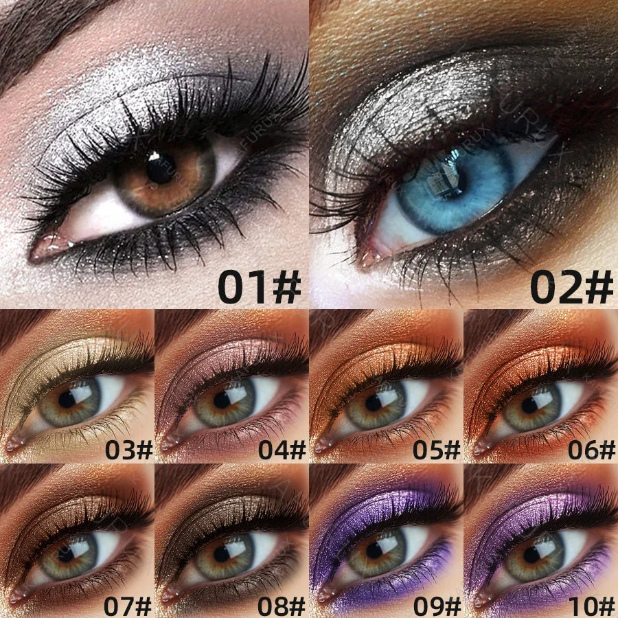 Metallic Glitter Eyeshadow Pencil – Waterproof Pearlescent Nude Eyeshadow Pencil Qme