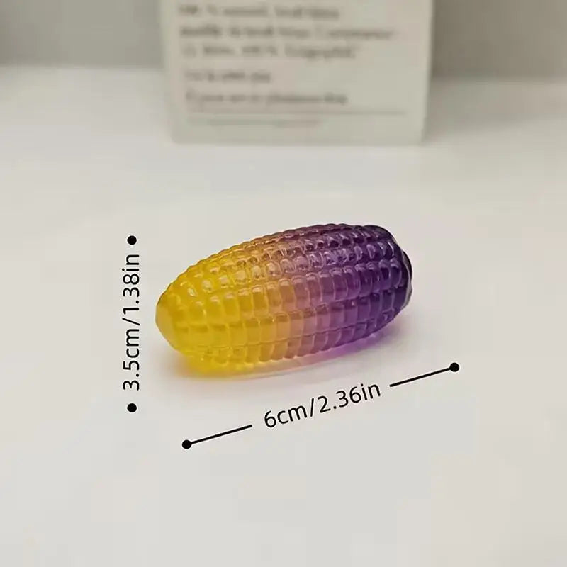 Crystal Corn Ornament – Glass Good Luck Desktop Decor Prop Decorative Ornament Qme