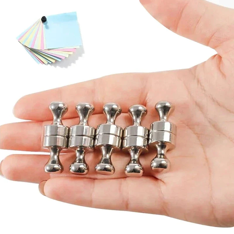 Strong Neodymium Magnetic Nails – Whiteboard & Fridge Magnets 10pc Whiteboard Magnets Qme
