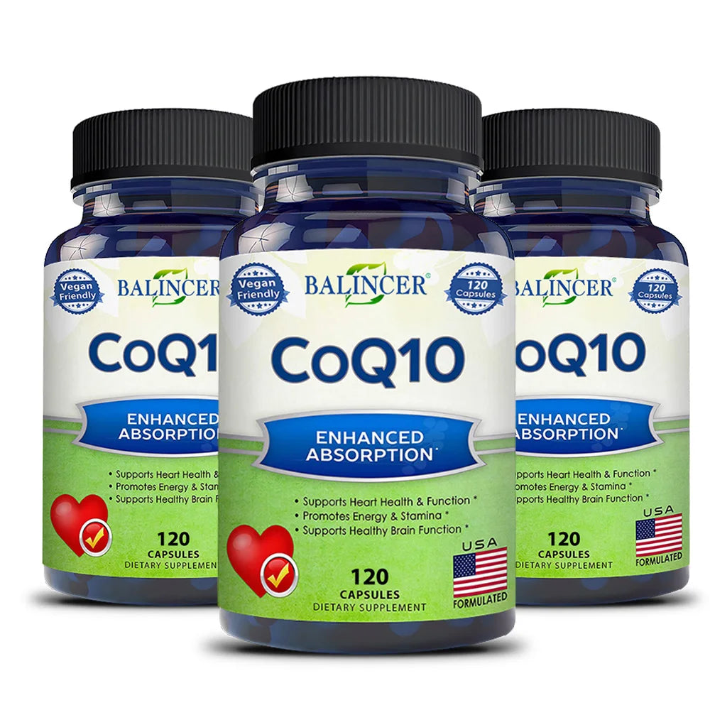 ZENVITALIZE CoQ10 400mg Capsules – High Absorption, 120ct CoQ10 Supplement Qst 120 count-3 bottle