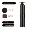 Electric 2-in-1 Foot & Nail Grinder | USB Rechargeable Electric Foot Nail Grinder Qme black
