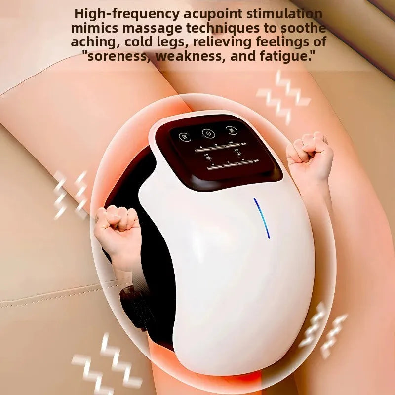 Cordless Heated Knee Massager – 3 Vibration Modes & LED Screen Knee Massager Qst