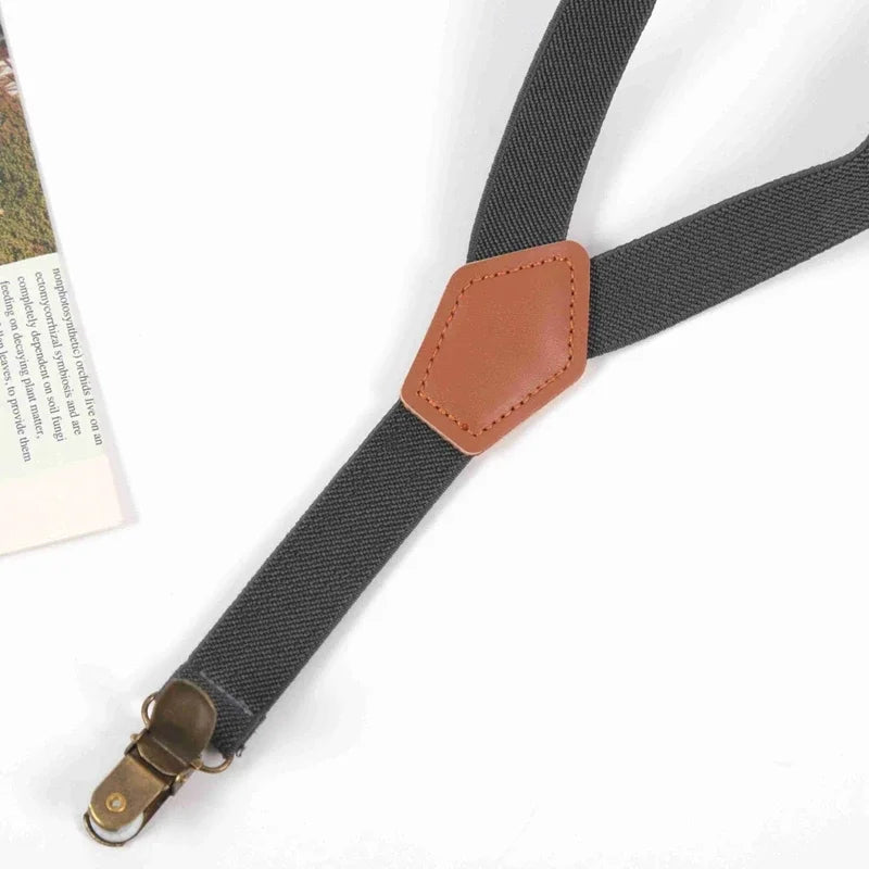 Kids Y-Back Suspenders | 3 Clips Adjustable Elastic Braces Kids Suspenders Qme