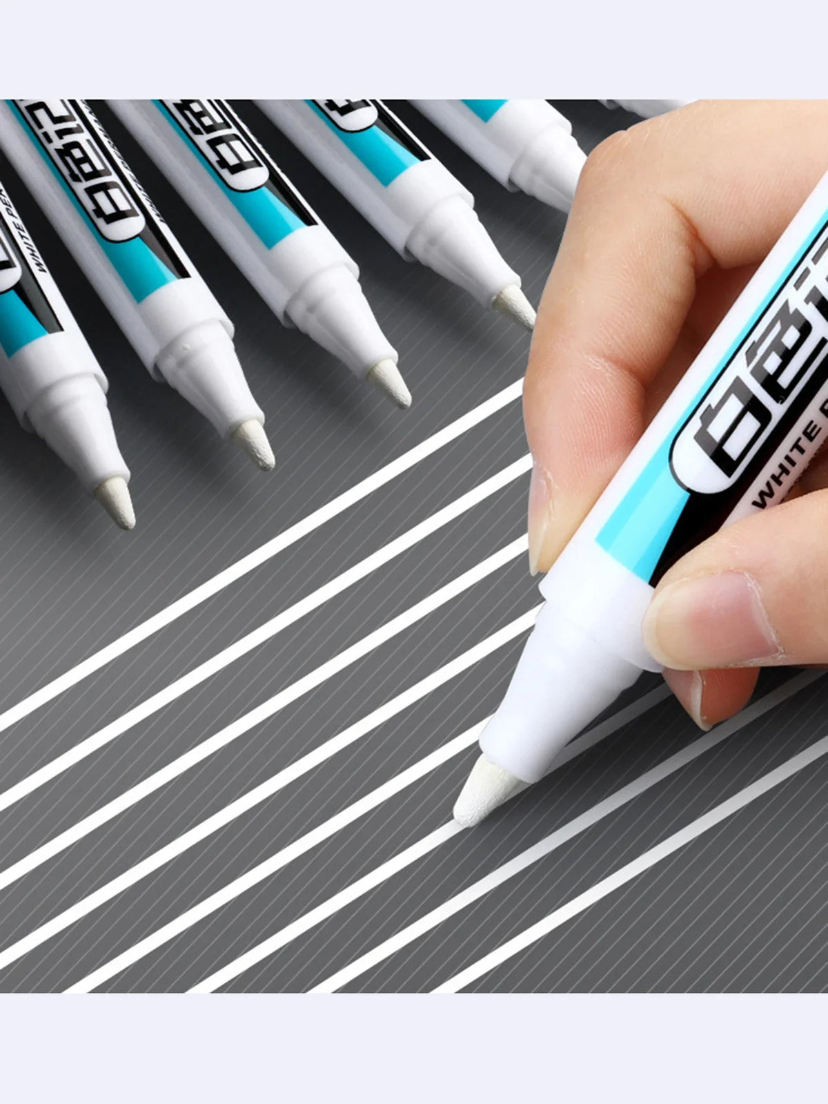 White Waterproof Marker Pens | Oily Ink DIY Graffiti Art Waterproof Marker Pens Qme