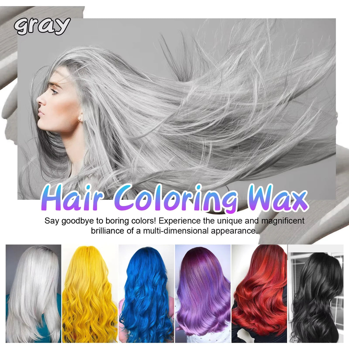 Temporary Hair Color Wax – DIY Nourishing Styling Pomade 120g Hair Color Wax Qst