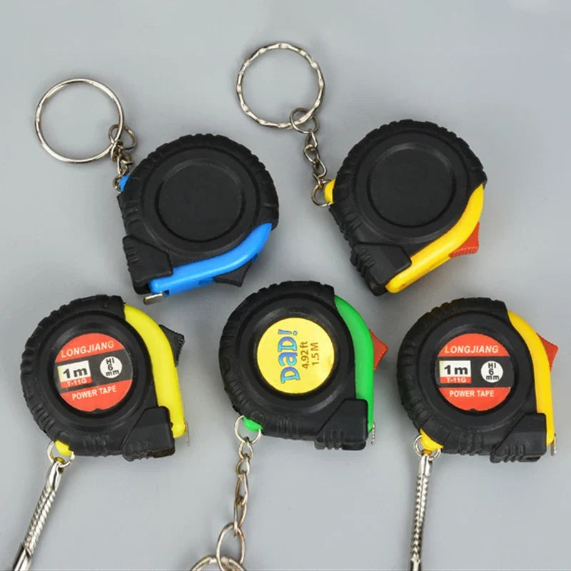 Mini Keychain Tape Measure – Metric Retractable Pull Ruler Keychain Tape Measure Qme