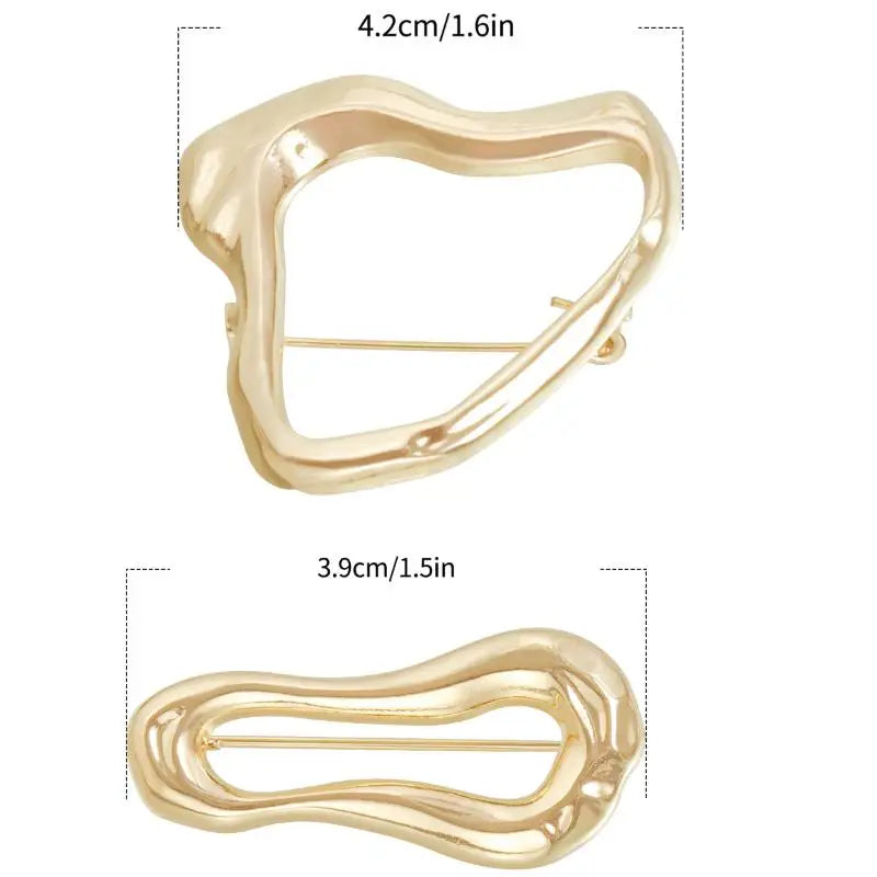 Geometric Heart Waist Cinch Brooch Pin | 6 Colors | Women & Men Brooch Pin Qme