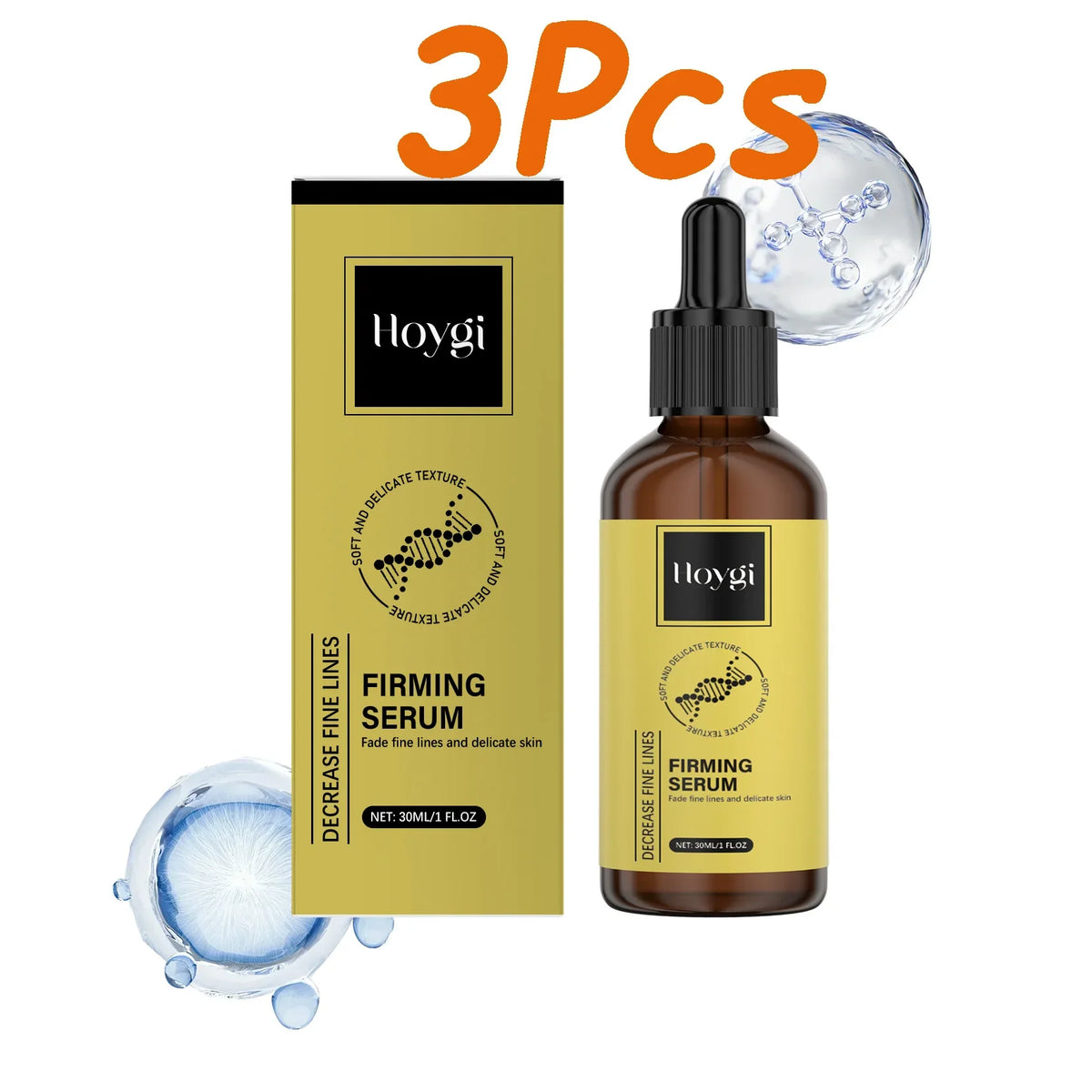 Firming Anti-Aging Face Serum – Lifting & Tightening Essence Anti-Aging Face Serum Qme 3 x 30ml Boxed