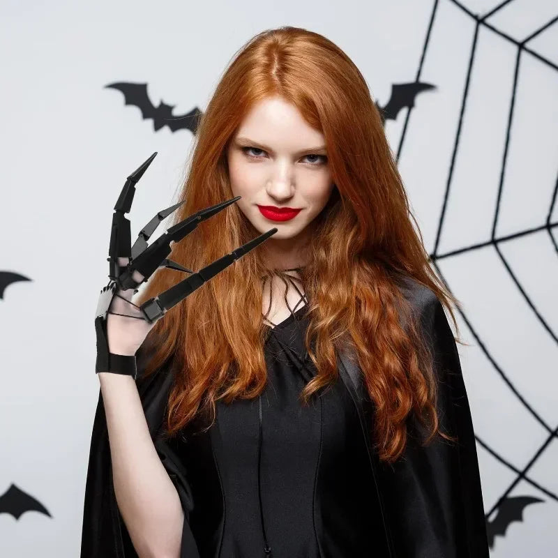 Halloween Articulated Skeleton Fingers Cosplay Hand Prop Costume Prop Qme