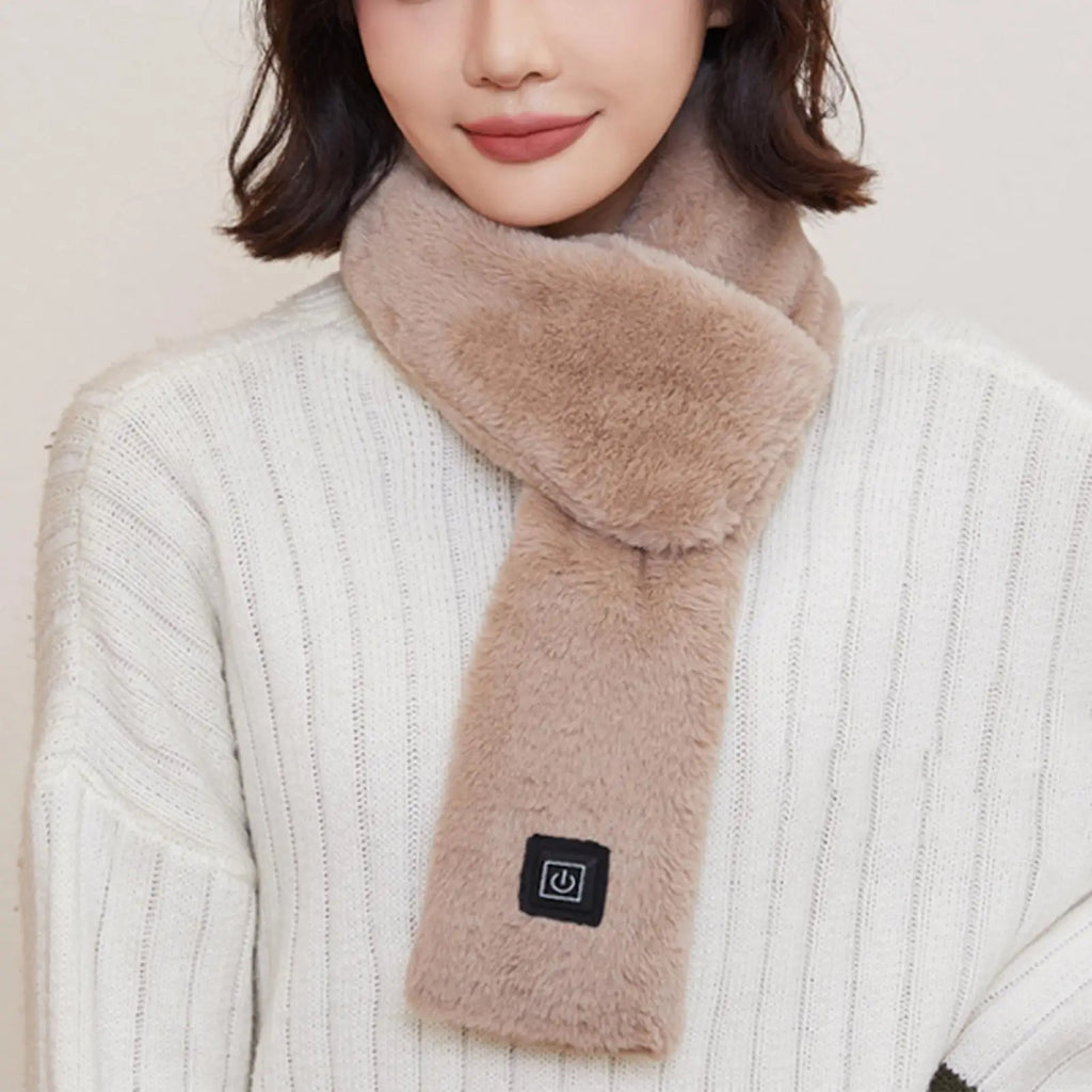 USB Electric Heated Scarf – Soft Neck Wrap, 3 Heat Settings Heated Neck Wrap Qme