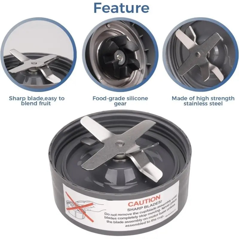 NutriBullet 600W & 900W Replacement Cups & Blade Set Blender Replacement Kit Qst Default Title