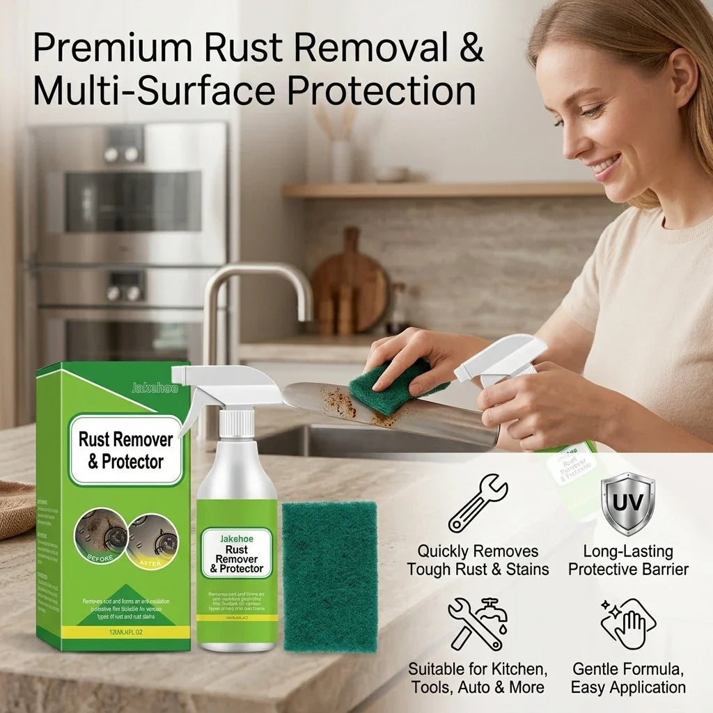 Metal Rust Remover Spray – Fast-Acting Anti-Oxidation Cleaner Rust Remover Spray Qme