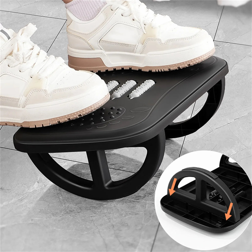 Rocking Under-Desk Footrest with Massage Rollers | Anti-Slip Ergonomic Footrest Qme