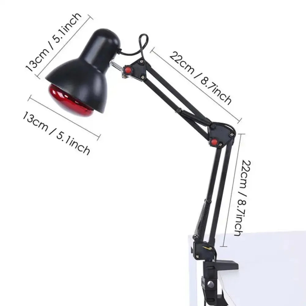 150W Red & Near Infrared Light Therapy Lamp 180° Adjustable Infrared Therapy Lamp Qst