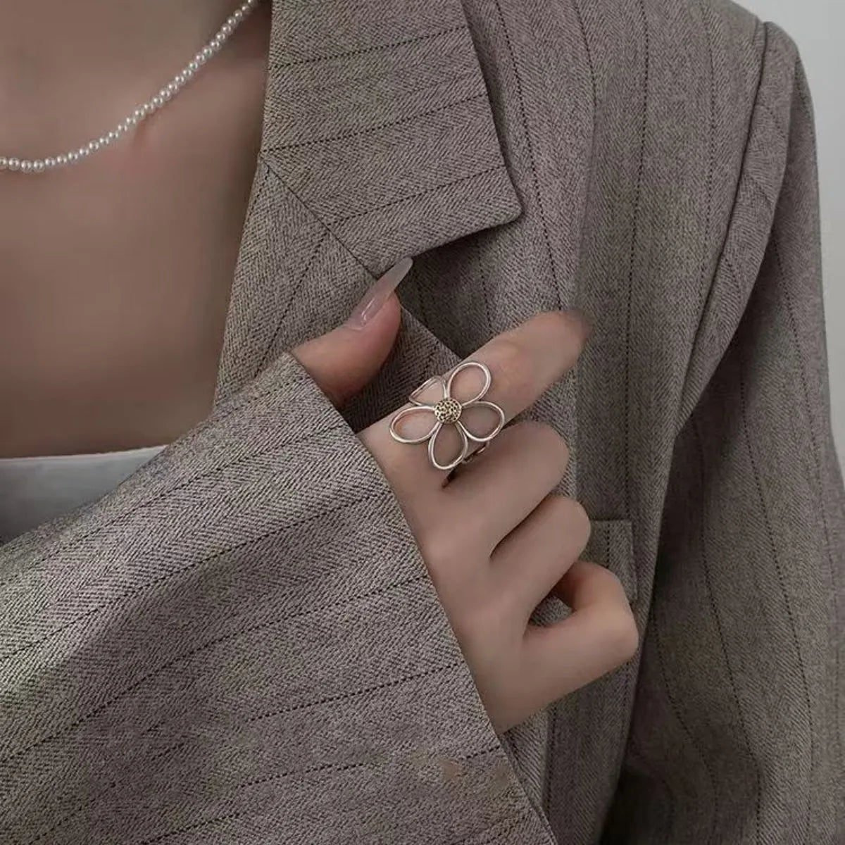 Women's Minimalist Handmade Charm Ring | Couple Jewelry Fashion Ring Qme