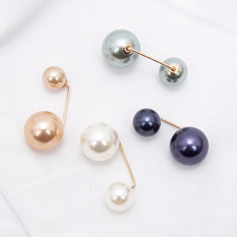 Double Pearl Brooch Pin | Elegant Anti-Fade Women's Brooch Pearl Brooch Pin Qme