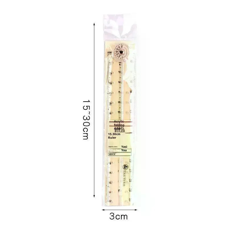 Acrylic Transparent Folding Ruler 15-30cm – Drawing & Measuring Folding Ruler Qme