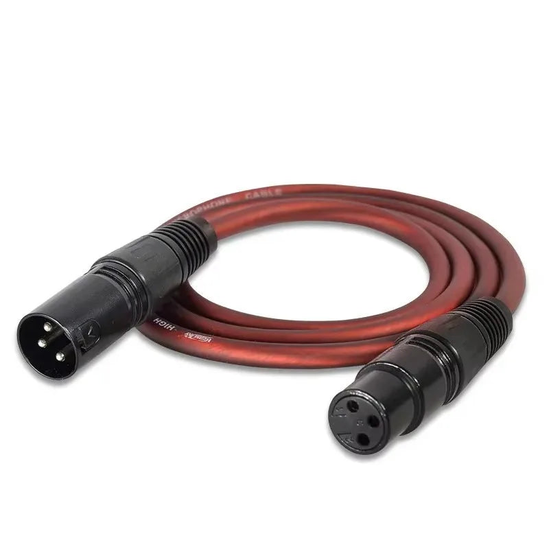 DMX 3-Pin XLR Signal Cable for DJ & Stage Lighting | 1m–10m DMX Signal Cable Qme black 3M