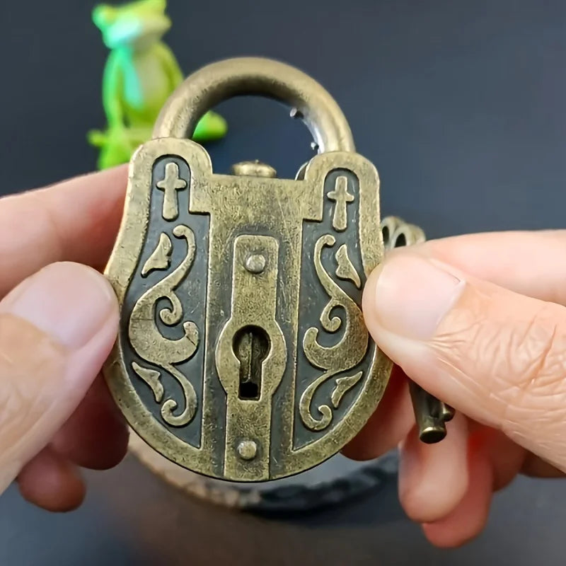 Vintage Alloy Puzzle Padlock Brain Teaser Magic Trick Lock Brain Teaser Puzzle Qme