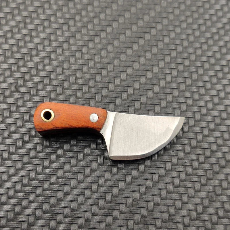 Swayboo Mini Damascus Keychain Knife – Fixed Blade Pendant Fixed Blade Knife Qst