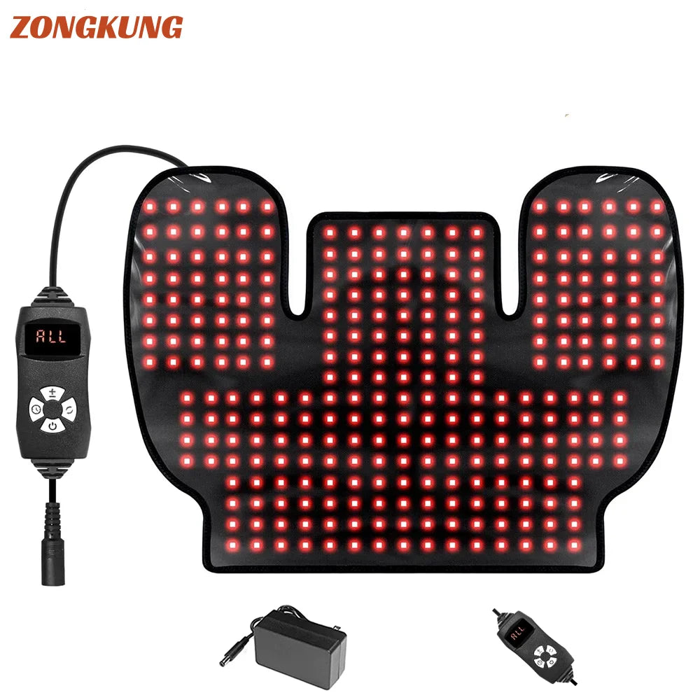 Red Light Therapy Pad 660nm 850nm – Back & Shoulder Cushion Red Light Therapy Pad Qst