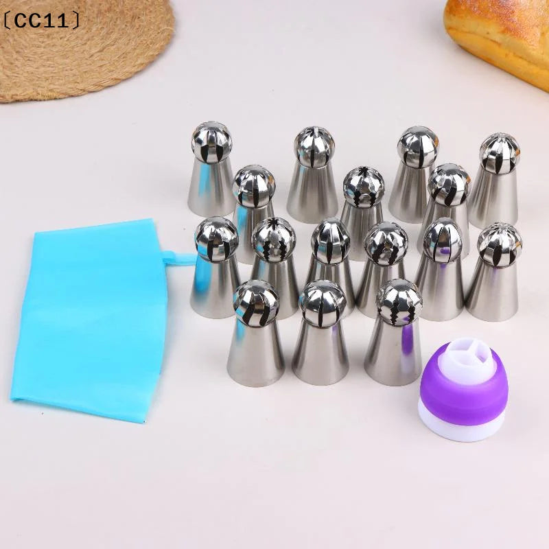 Cake Decorating Piping Tips Set – Stainless Steel Nozzles Piping Tips Set Qme