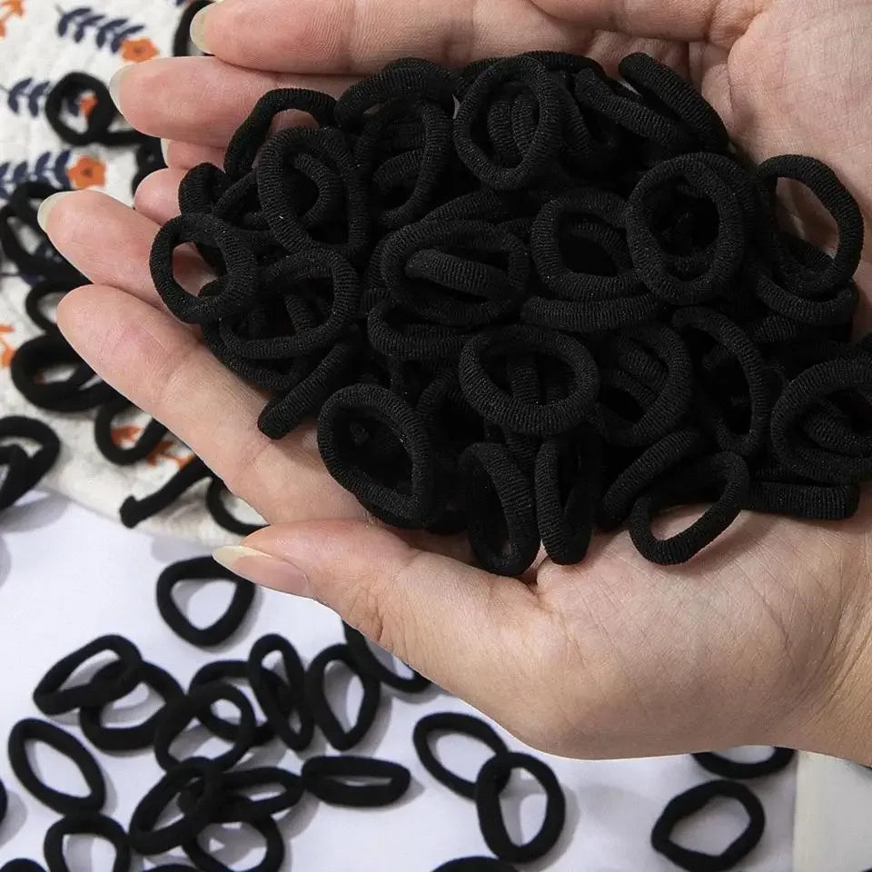 Colorful Elastic Hair Bands – Mixed Color Polyester Ties Elastic Hair Ties Qme