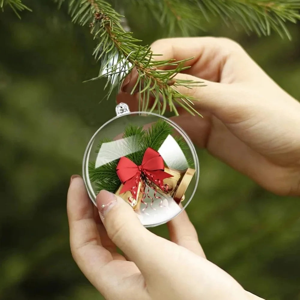 20 Pcs Fillable Christmas Ball Ornaments – Tree Decorations Christmas Ornaments Qme