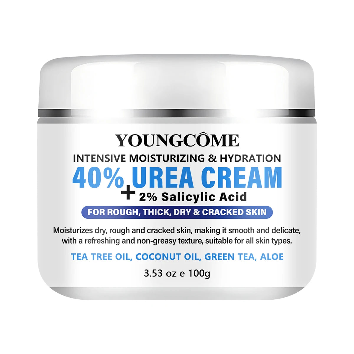 YOUNGCOME 40% Aloe Foot Cream – Ultra-Hydrating Daily Care Foot Care Cream Qst 100g
