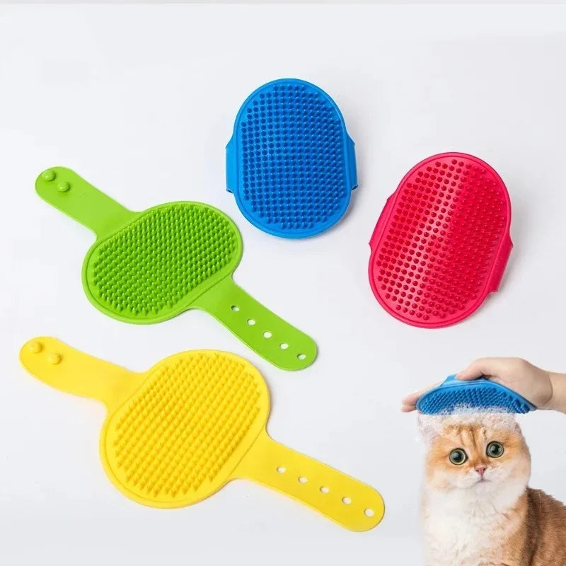 Soft Rubber Pet Grooming Glove – Cat & Dog Bath Brush Pet Grooming Glove Qme