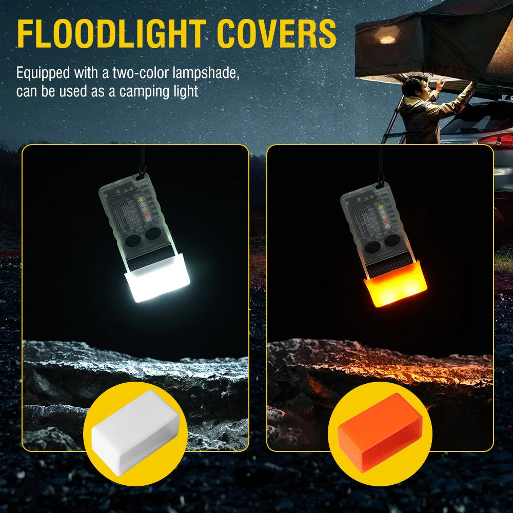 BORUiT V20 1000LM LED Keychain Flashlight USB-C Rechargeable LED Keychain Flashlight Qst