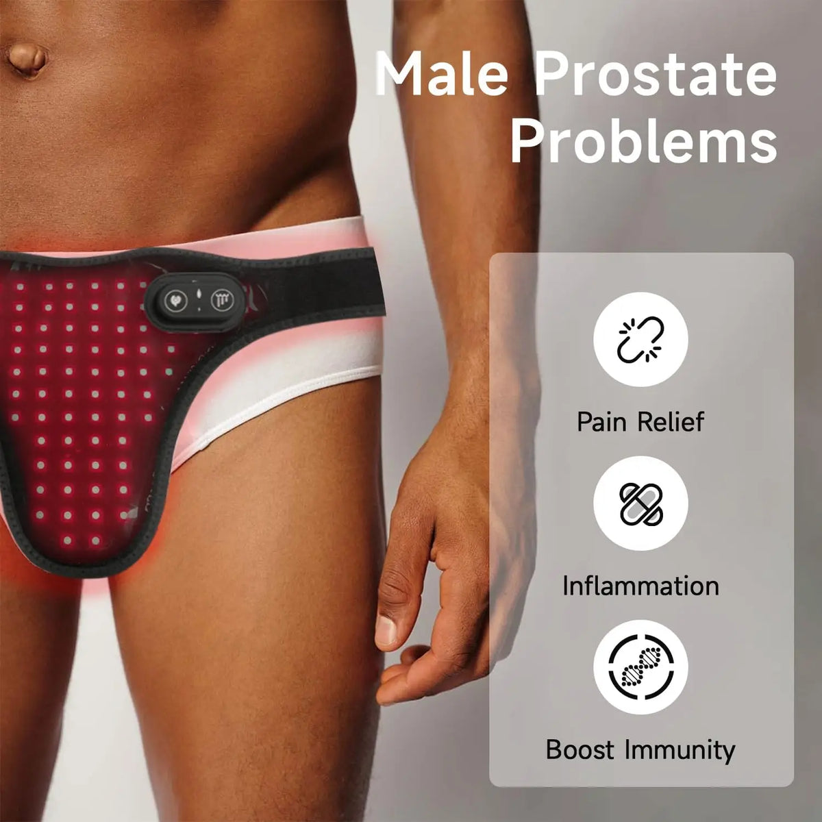 Red Light Therapy Wrap for Men – 660nm & 850nm LED Pad Red Light Therapy Device Qst