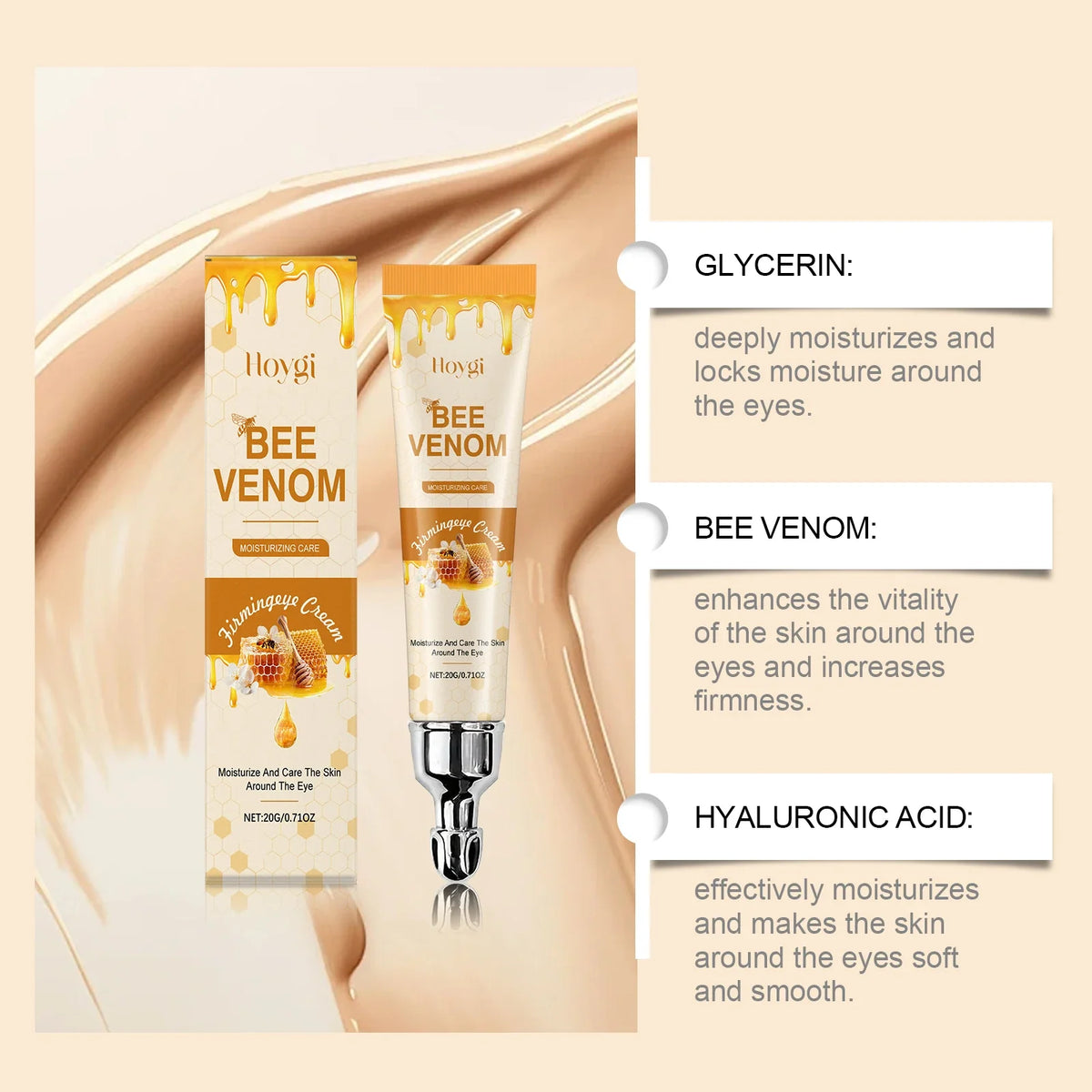 Bee Venom Eye Cream – Firming, Brightening & Moisturizing Eye Cream Qme