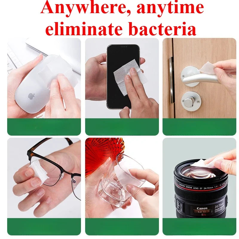 Disposable Disinfecting Wipes – 75% Alcohol, Car & Home Disposable Cleaning Wipes Qme