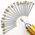 20pc Diamond Coated Grinding Burr Set | Rotary Tool Accessories Rotary Tool Accessories Qme 20pcs