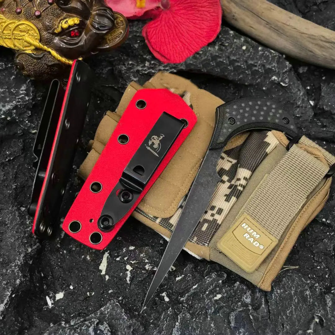 TRSKT Neck Knife 440C Blade G10 Handle + Kydex Sheath Fixed Blade Neck Knife Qst 6 China Mainland
