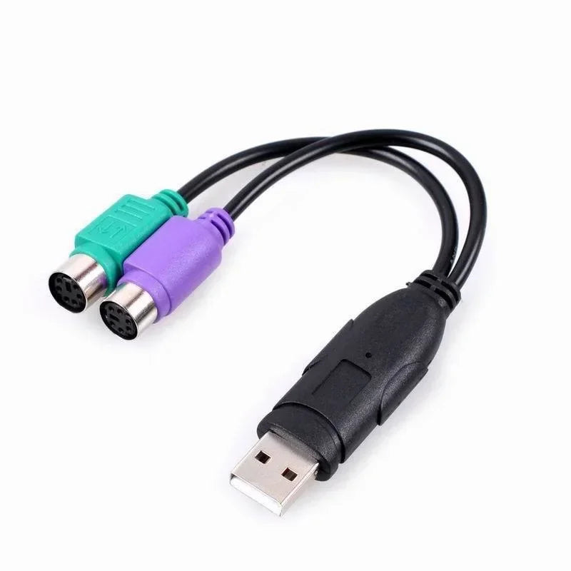 USB Male to PS/2 Female Adapter Cable – Plug & Play Keyboard USB PS/2 Adapter Qme 2pcs Other