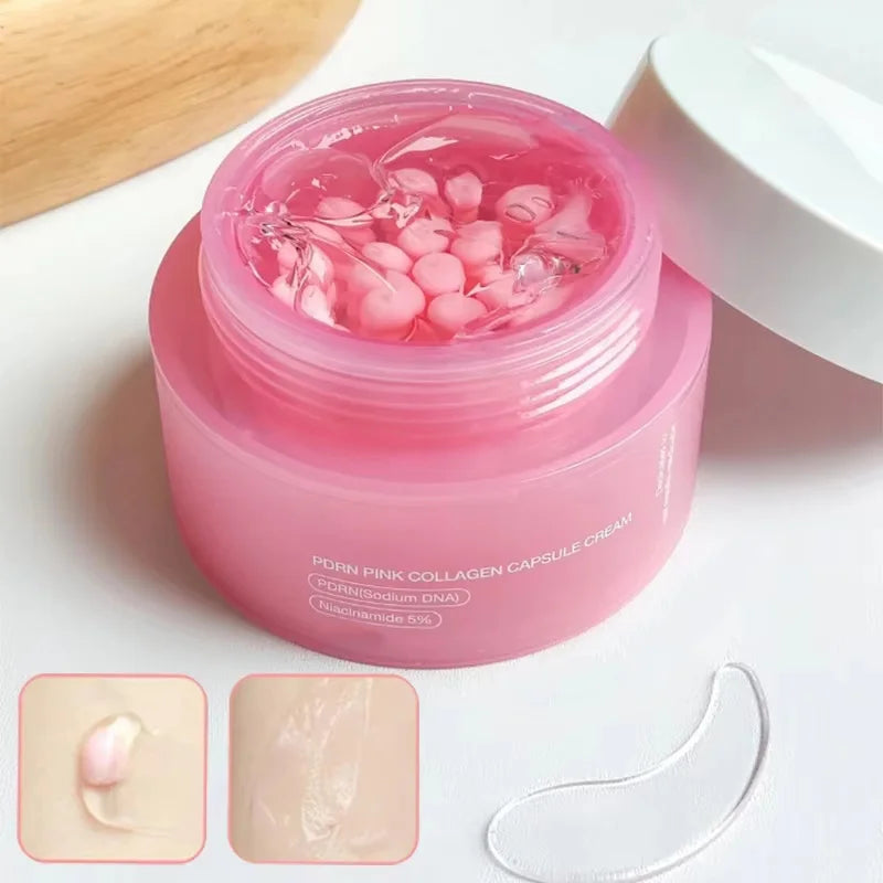Korean PDRN Pink Collagen Capsule Cream with Niacinamide Collagen Face Cream Qme