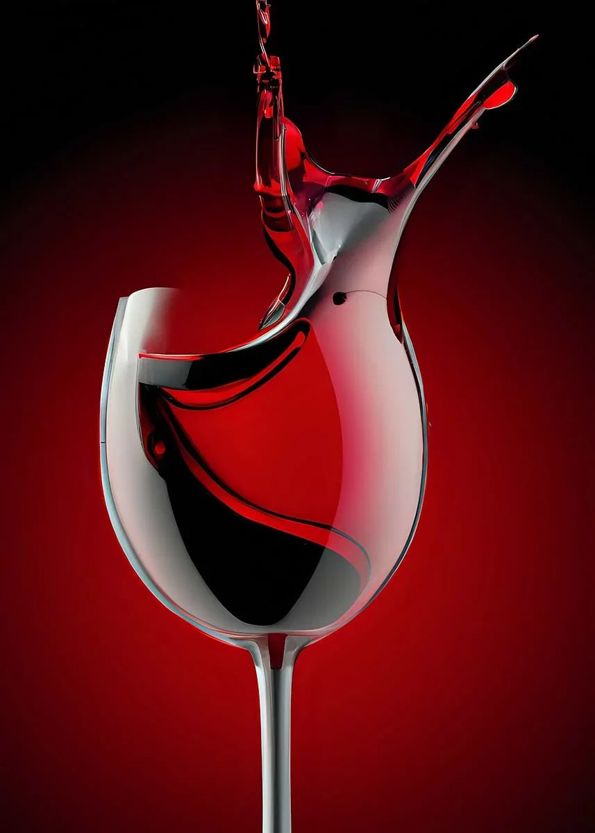 Modern Minimalist Wine & Cocktail Glass Canvas Wall Art Print
