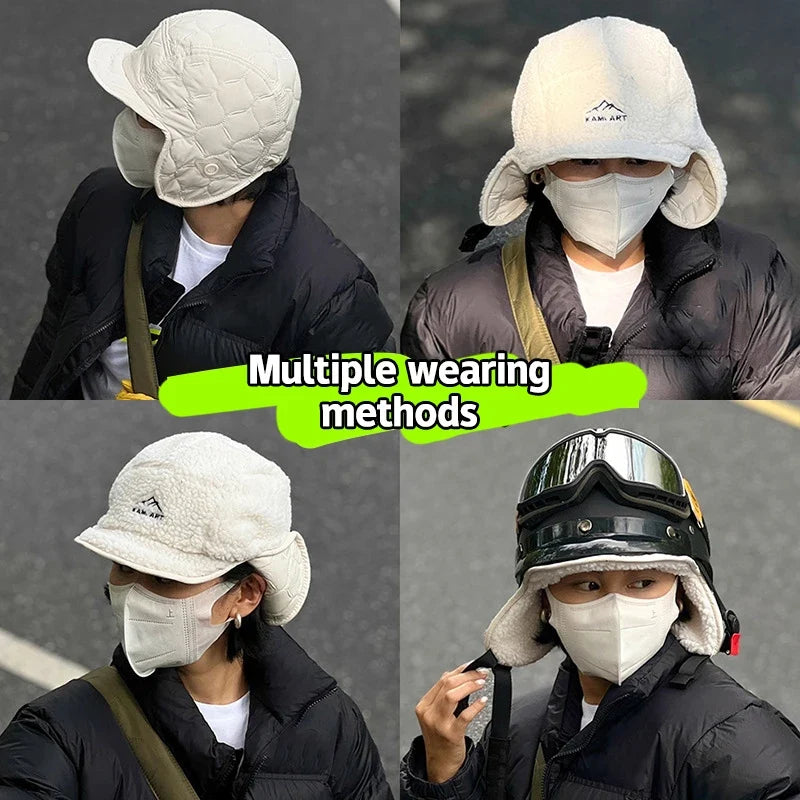 Winter Trapper Aviator Earflap Hat – Waterproof Unisex Winter Earflap Hat Qme