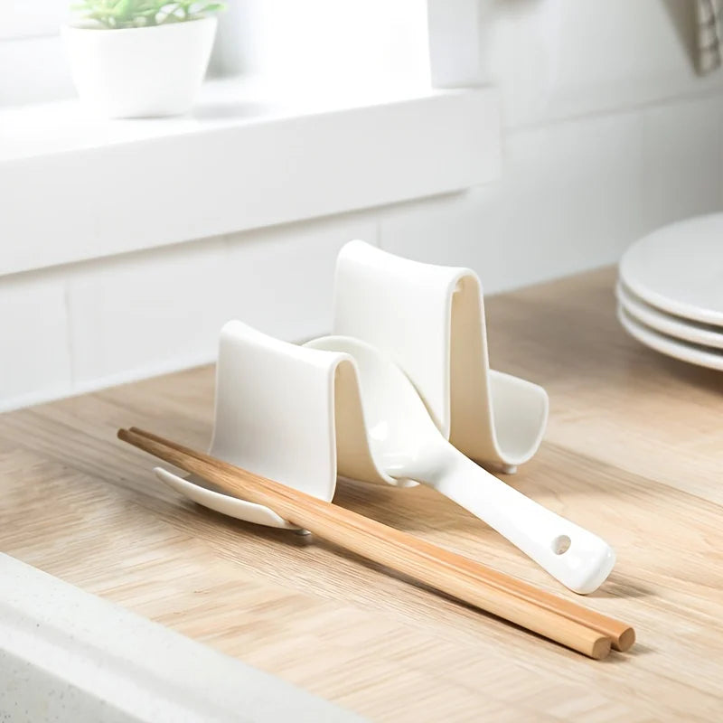 Wavy Kitchen Countertop Lid & Spatula Storage Rack Kitchen Utensil Rack Qme