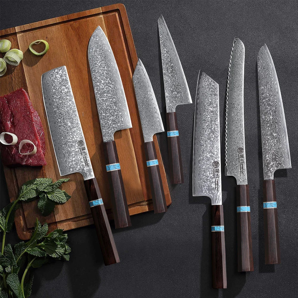 SHENGSHARP 67-Layer Damascus Steel Chef Knife | Japanese Style Damascus Chef Knife Qst