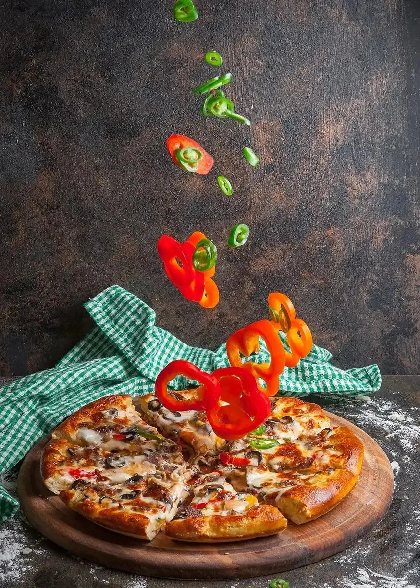 Pizza Wall Art Canvas Print – Kitchen & Home Décor Canvas Wall Art Qst Blue 30x40cm Unframed