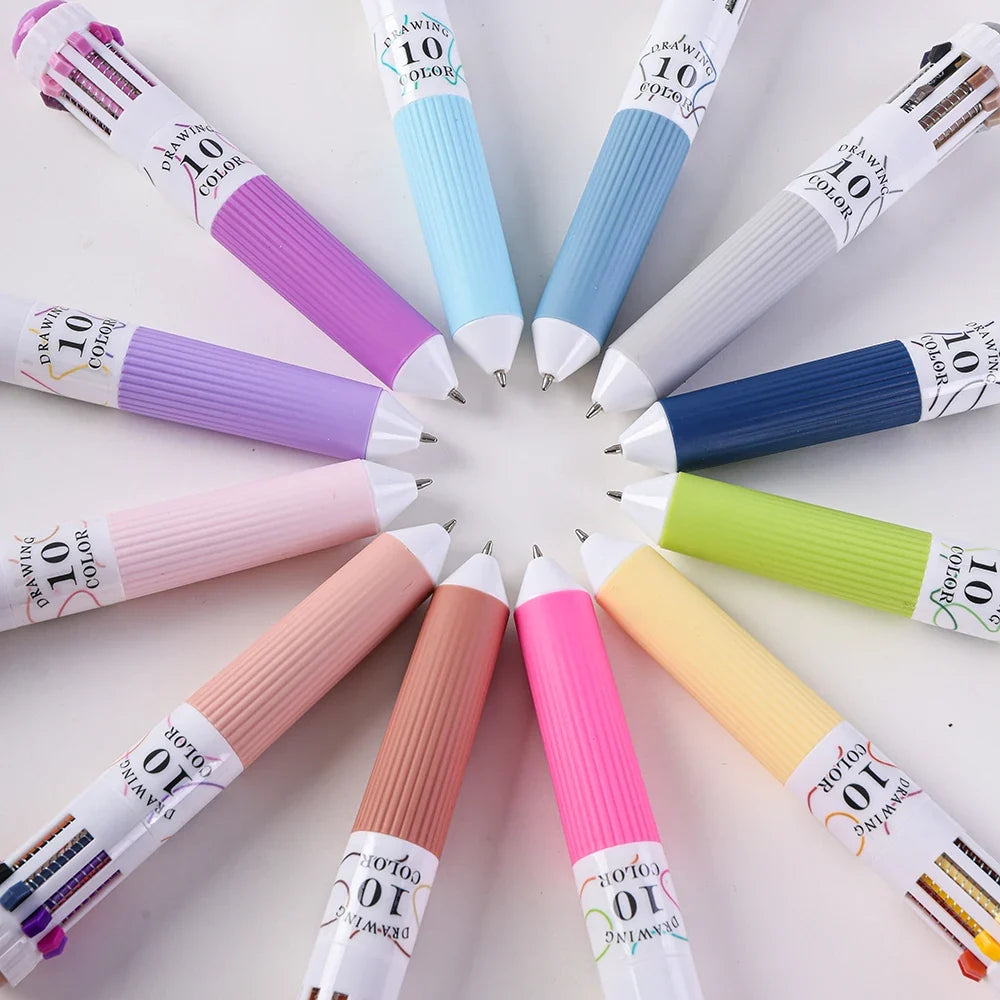 LANGUO 120 Colors Retractable Ballpoint Pen Set – Fine Point Ballpoint Pen Set Qme