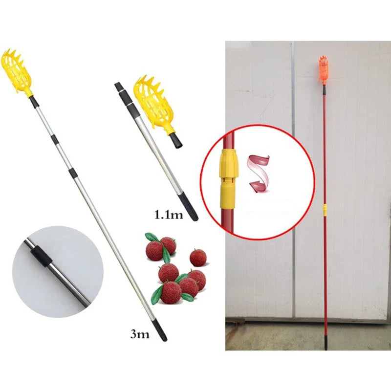 High-Altitude Fruit Picker Catcher Tool | Garden Harvesting Fruit Picker Tool Qme