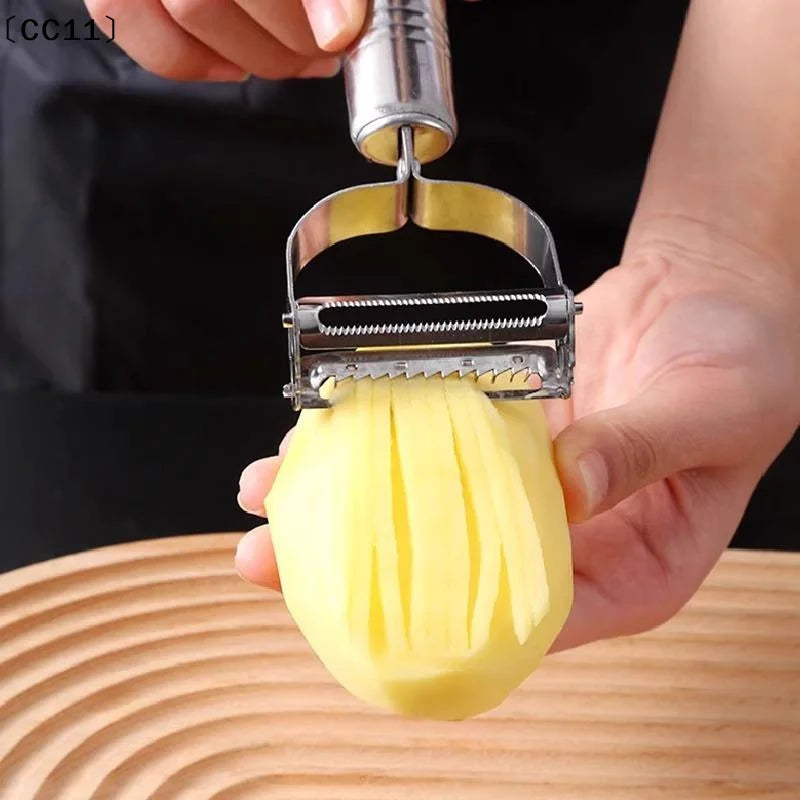 Dual-Blade Stainless Steel Vegetable Peeler & Julienne Slicer Vegetable Peeler Qme