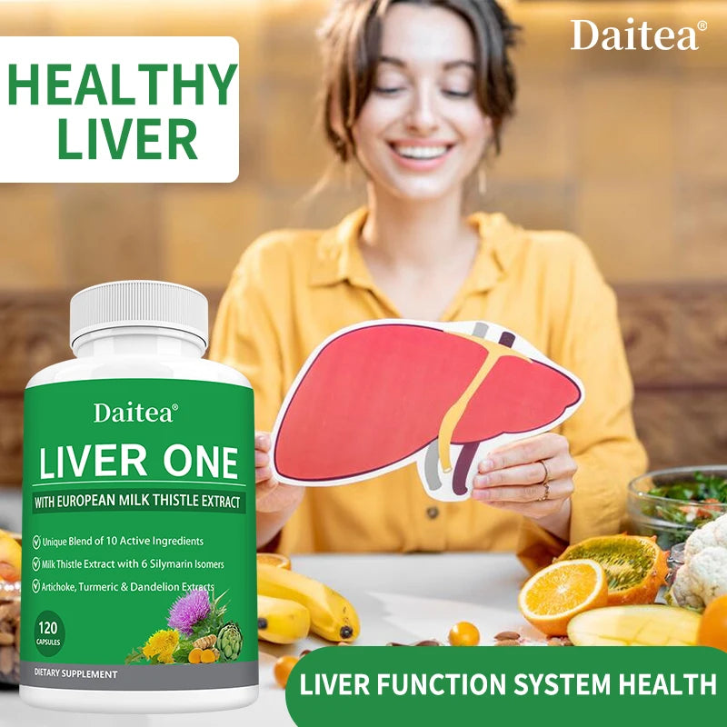 Milk Thistle & Dandelion Root Capsules – Daily Liver Support Herbal Supplement Qst